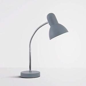 GUOCC Modern Creative Simple Wrought Iron Base Stable Thick Living Room Study Bedroom Lamp, Metal Hose Multi-Angle Adjustment Design, E27 Light Source Decorative Table Lamp Decor (Color : Blue)