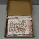 80th Birthday Decorations for Women, Rose Gold 80th Birthday Decorations, 80 Sash and Crown, Banner, Fringe Curtains, Hanging Paper Fans, 80 Year Old Party Supplies Set