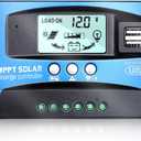 MPPT Solar Charge Controller 30A 12V/24V Auto Solar Panel Intelligent Regulator with Dual USB Port LCD Display for Lead Acid Batteries