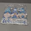 Panelee Winter Welcome Door Sign Gnome Hanging Decoration Let It Snow Wooden Gnome Sign Blue Snowflake Door Hanger with Rope Hanging Decoration for Front Porch Home Winter