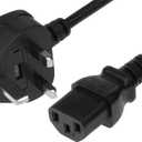 England UK Power Cord, 3 Pin Connector for Computers, TVs, Monitors, & More (IEC-320-C13 to UK Plug BS1363) (UK England)