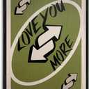 Trendy Love Quotes Framed Canvas Wall Art Love You More Poster Print Wall Decor Retro Sage Green Painting Ready to Hang for Home Preppy Girly Bedroom Decoration 11.5x15 Inches
