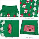 Christmas Dog Sweater Pet Christmas Knitwear Warm Dog Turtleneck Sweater with Xmas Trees Patterns Pet Winter Warm Clothes Knitted Shirt Hoodie for Small Medium Large Dogs 3XL