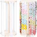 POVETIRE Hair Bow Holder for Girls, White Hair Clip Organizer, Hairbow Organizers Rack Display Decors Baby Nursery Toddler Girls Room