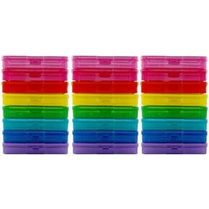 Novelinks Photo Case - 4" x 6" Storage Boxes - 24 Pack Multi-colored Photo Organizer