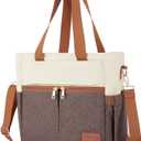 JOYHILL Lunch Bag for Man, Lunch Tote for Woman, Leakproof Insulated Lunch Box with Shoulder Strap, Adult Reusable Lunch Cooler Tote Bags for Work PicnicCamping Beach (B-BROWN)
