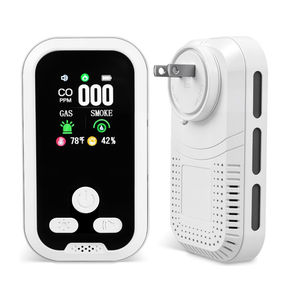 5-in-1 Smart Plug-in Carbon Monoxide Detector, Combination Carbon Monoxide & Smoke &Gas Alarm, Upgraded Builti-in Backup Battery and HD Screen for Home,RV