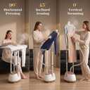 Steamer for Clothes,1800W Professional Clothes Steamer | Rotating Iron Board, 30S Heat, 2L Water Tank, Adjustable Dual Rods, 10 Fabric Modes, Leak-Proof for Luxury Fabrics