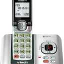 VTech CS6529 1-Handset Cordless Phone with Answering Machine, Caller ID/Call Waiting, DECT 6.0 Expandable, Handset Speakerphone, Silver/Black