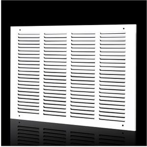 16"x12" Duct Opening Return Air Grille,Air Return Vent Cover Grill for Sidewall and Ceiling,Solid Steel AC Vent Cover HVAC Cold Air Intake Grille Without Filter House,Outer Dimension:17.75WX13.75"H