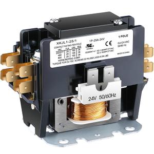 Dreyoo Pack of 1 Carrier HVAC Motor Contactor, 24V 25 Amp Coil 1 Pole Replacement Relays Compatible with C230B, Air Conditioner, Heat Pump, Refrigeration Systems