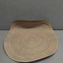 SHACOS Round Braided Placemats Set of 8 Cotton Fabric Round Table Mats Non Slip Washable 15 inch Round Place Mats (Beige, 8)