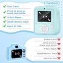 Kids Camera Instant Print Color Photos, Dual-Lens Instant Print Camera for Kids, Toddler Portable Travel Digital Camera Toy for 6 7 8 Year Old Boys Girls Christmas Birthday Gifts 64GB Card