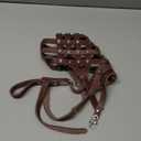 CollarDirect Pitbull Dog Muzzle Leather Amstaff Muzzles Staffordshire Terrier Secure Basket (Brown)