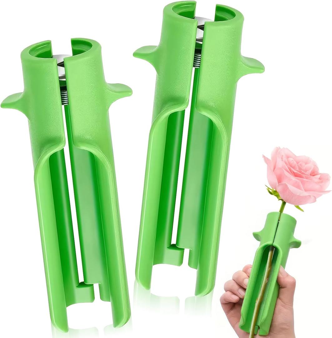 2 Pack Rose Thorn Stripper Tool - Efficient Leaf & Thorn Remover, Ergonomic Floral Stem Cleaner - Safe Gardening Tool for Florist, Wedding, and Home Use