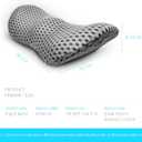 Lumbar Support Pillow for Office Chair, Memory Foam Lumbar Pillow for Lower Back Pain Relief (Grey)