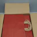 qiqee 100PCS Large Gift Bag with Handles Bulk 13"x4.5"x10" Gift Bags Kraft Red Multiple Uses (32x11x25cm,Wide Large)