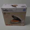 bella Flip-n-Store Waffle Maker with EverGood Ceramic Nonstick Coating, Fits-anywhere Kitchenware, Power Indicator Light, Cool Touch Handle & Cord Wrap, 7 Wide & 1" Deep Plates, 1000 Watt, Oatmilk