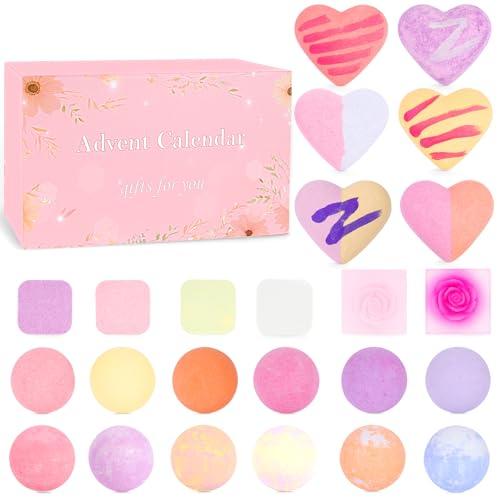 Advent Calendar 2025 Adult Women, 24 Days of Shower Steamers and Soothing Soaps Spa Gift Box, Christmas Countdown Gift Box for Women, Relaxation and Stress Relief for Xmas Holiday Season Surprise Gift (24 Pcs)