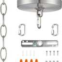 Replacement 5.1 Inch Light Canopy Kit 48 Inches Chain,Brushed Nickel Finish Replacement Cover Plate 1 Pack for Chandelier,Pendant Light,Swag Light,Ceiling Fan,Flower Basket