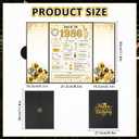 10 x Black Gold 40th Birthday Decorations, Back in 1986 Happy 40th Birthday Guest Book for Men Women, Jumbo Signature Card for 40 Year Old Gifts, Cheers to 40 Years Party Favors