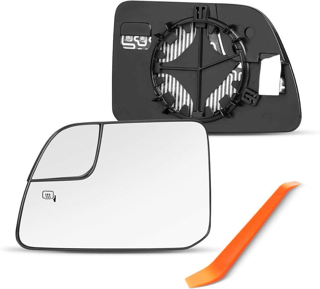 Driver Side Mirror Compatible with Lincoln MKX 2011 2012 2013 2014 2015, Ford Edge 2011-2014 - Left Side Mirrors replacement Glass with Backing Plate, Power Heated
