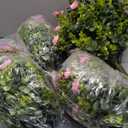 XunYee 4 Pcs 20" Artificial Topiary Ball Trees, Outdoor Artificial Shrubs Faux Bushes UV Resistance Greenery Fake Plants Tree with Ground Spike for Garden Porch Patio Indoor Decoration (Pink Flower)