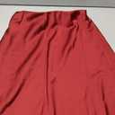 Women's Satin High Waist Hidden Elasticized Waistband Flared Casual A Line Midi Skirt M