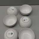 DOWAN Ice Cream Bowls 9 OZ, Small Bowls Set of 6, 4.5 Inch Ceramic Embossment Stoneware Bowl, Kitchen Decor&Housewarming Gift, White Bowls Set for Dessert, Fruits, Snack, Dishwasher & Microwave Safe