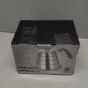 Tea Kettle with Thermometer Pot Black Stovetop Tea Kettle 40oz Gooseneck Kettle Teapot Pour Over Coffee Kettle with Thermometer,1200ml,5 Cup,Black,1Pack (1.3 Quarts)