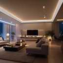 Pushglossy 9 Pc 47.2"(Total 35.4Ft) Ceiling Crown Molding with LED Duct Kit
