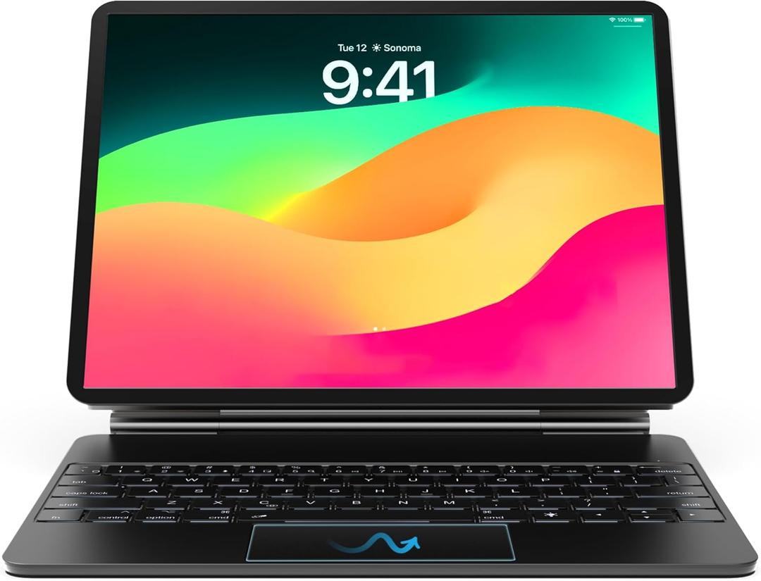 Siamide iPad Air 13 inch Case Keyboard  Magnetic Keyboard Case for 2025 iPad Air 13(M3 2025 / M2 2024) and iPad Pro 12.9 (6th, 5th, 4th, 3rd Gen), with Multi-Touch Trackpad, Floating Cantilever Stand