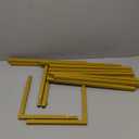 Wokceer Wedding Arch Backdrop Stand Square 6.6FTx6.6FT Gold Metal Balloon Arch Stand Garden Arbor Backdrop Frame for Wedding Birthday Party Baby Shower Photo Booth Background Decoration