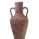 KensTro 20.5in Tall Ceramic Floor Vase with Vintage Handles, Terracotta
