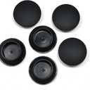 6 Pcs 30 mm Silicone Rubber Plugs Snap in Locking Hole Plugs for 30-33mm (1-3/16"-1-5/16") Round Holes, Flush Type Rubber Stoppers, Flexible Tube Pipe End Caps Covers, Waterproof Sealing Plugs, Black