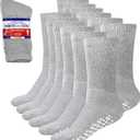 Debra Weitzner 6Pk Non-Binding Loose Fit Sock - Non-Slip Diabetic Socks for Men and Women - Crew, Ankle (13-15)