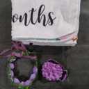 Baby Monthly Milestone Blanket | Includes Floral Wreath & Headband | 1 to 12 Months | Extra Soft Fleece | Best Photography Backdrop Photo Prop for Newborn | Baby Girl