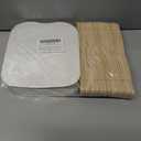 50 Piece Church Handheld Fan DIY Set, Includes Wooden Wavy Handles Craft Sticks, Blank Cardstock Paper (Not Printer-Compatible), Double-Sided Tape, Ideal for Crafting, Painting, Hand Decorati