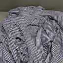 utcoco Womens Casual Short Sleeve Button Down Tie Waist Ruffled Striped Maxi Shirt Dress