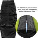 Windyun 4 Pack 57 Gallon Extra Large Moving Bags XXL Heavy Duty Storage Bag with Strong Zipper Handle Jumbo Big Tote Box Foldable for College Dorm Travel Clothes Duffle Blanket Pillow(Black)
