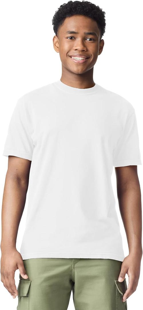 Comfort Colors Adult Heavyweight Short Sleeve Tee, Style G1717/G1745, Multipack (Medium, White (1-pack))