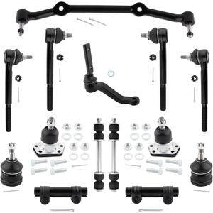 BOXI 14pcs Front Tie Rods Ball Joints Sway Bar Idler Arm Suspension Kit Fits for Chevrolet Blazer 1996-2005 S10 for GMC Sonoma 1996-2003 2WD / ES3380 ES3379 K5208 K6145 DS1047 K5254 ES2004 K6187T