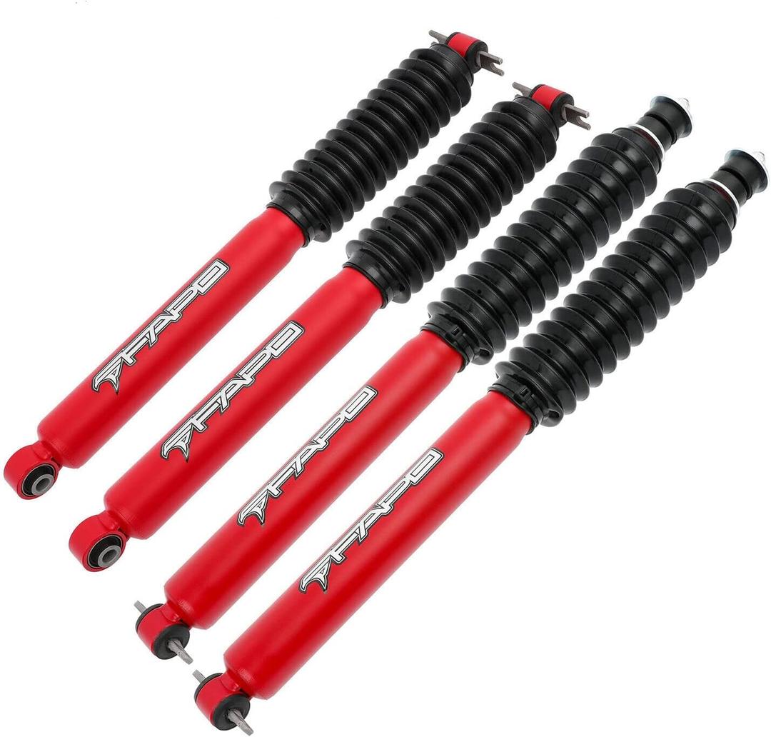 Front and Rear Shock Absorbers P1 series Compatible With Jeep Wrangler TJ 1997-2006 3-4.5" Lift