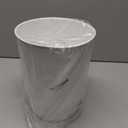 Monarch Abode Metal Bathroom Trash Can  Waste Basket for Bedroom, Office Desk, & Dorm, Handcrafted Ridge Embossed, Durable Decorative White Small Trash Can Bathroom Garbage Bin Wastebasket