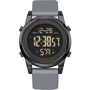 Military Digital Sport Watch for Men, Waterproof, Tactical Diving Watch (B-Gray)