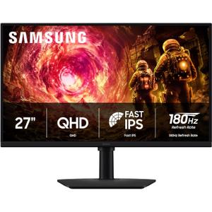 Samsung 27 Odyssey G5 G50F QHD Resolution Gaming Monitor, 180Hz Refresh Rate, Fast IPS Panel, HDR10, NVIDIA G-Sync Compatible, 1ms Response Time (GtG), AMD FreeSync, Adjustable Stand, LS27FG502ENXZA