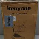 Kenyone 3-in-1 Pet Stroller for Small Medium Dogs Puppy Cat Stroller with Detachable Carrier & Pad Lightweight Foldable Aluminum Alloy Frame Dual No-Zip Entry(Black)