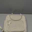 mommore Diaper Bag Small Diaper Backpack Stylish Toddler Baby Mini Maternity Bags Travel Backpacks with Insulated Pockets, Changing Pad, Stroller Straps (Light Cream)