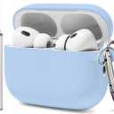 For AirPods Pro 3 Case (2025) with Cleaner Kit, Compatible with Airpods Pro 3rd Generation Case (USB-C Cable) with Keychain for Women and Men,Sky Blue