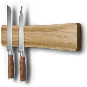 Magnetic Knife Holder for Wall, 10" Acacia Wood Knife Magnetic Strip Powerful Magnet Knife Holder Strip No Drill Use as Tool Key Storage Knife Bar, Knife Rack for Kitchen Utensil Organizer Light Brown (10 Inch)